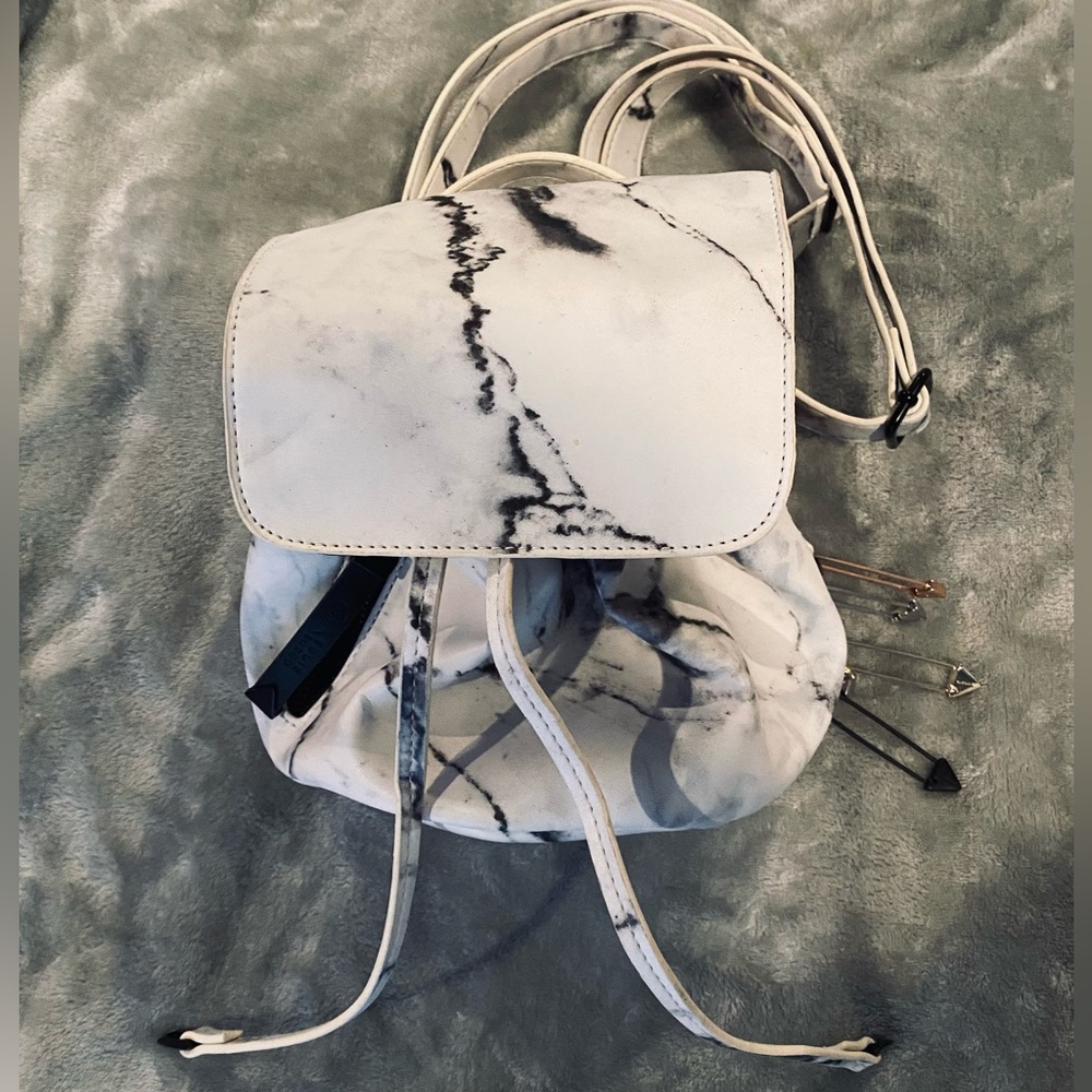 Eddie Borgo for Target White and Black Marble Mini Backpack with Charms!!